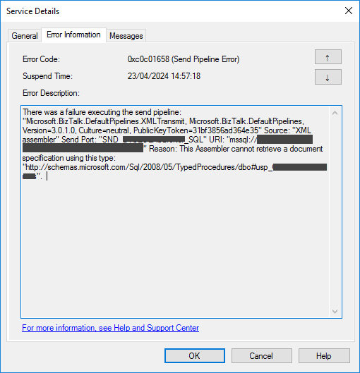 BizTalkGurus's tweet photo. There was a failure executing the send pipeline: Microsoft.BizTalk.DefaultPipelines.XMLTransmit, Microsoft.BizTalk.DefaultPipelines, …. – This Assembler cannot retrieve a document specification using this type: namespace#rootnode https://t.co/NyYMmRlYpZ https://t.co/qZHPWR7Sjw