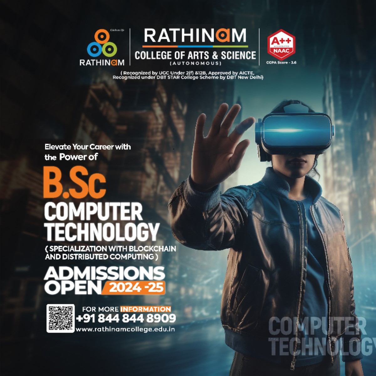 Level up your tech career with a future-proof degree! Rathinam College of Arts and Science is now offering a B.Sc in Computer Technology with a specialization in Blockchain and Distributed Computing.

#blockchain #computertechnology #education #bachelorsdegree