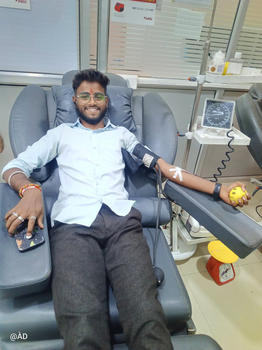 Today, *Rishi* (Nss Team Leader Marwari college, ranchi) donated blood in Rims.
Blood is the most precious gift that anyone can give to another person- *The gift of life* 
🙂☺️
#mcr_nss_unit_01
#nationalservicescheme