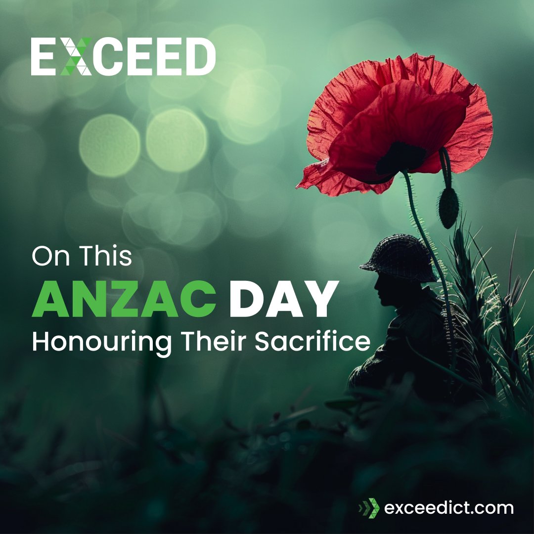 💻 Honouring the Anzacs and embracing innovation, 
let's strive for a future where technology serves humanity 💻

#AnzacDay  #InnovationForGood #ExceedICT #AnzacDay2024