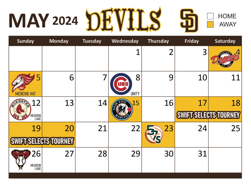 May Schedule...Go SD Go!