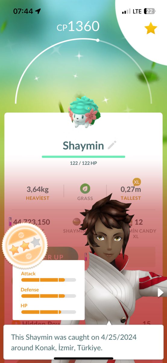 Shiny XL Shaymin Caught‼️✨✨✨ #PokemonGO #ShinyPokemon #shinycheck #shaymin #シェイミ #ポケモンgo