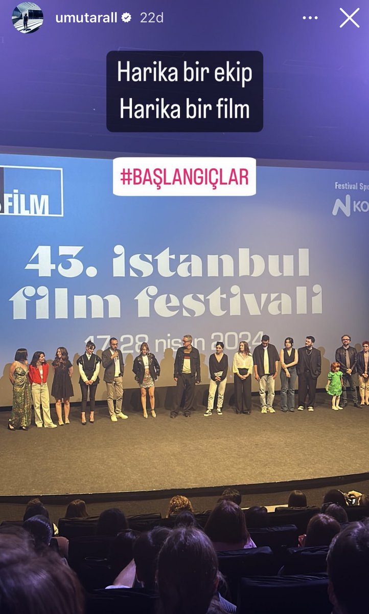 #Başlangıçlar filminin gösteriminden Ahsen Eroğlu 🤍⚡

43. İstanbul Film Festivali  💥
#Inpaintings ⚡

#ahseneroğlu 💫  #ozanyoleri #vigofilm #HazalSubaşı
