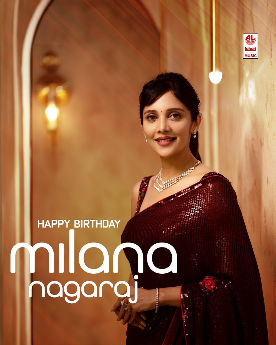 Wishing the gorgeous actress, Milana Nagaraj a very happy birthday! 🎉🎂 #HappyBirthdayMilanaNagaraj #MilanaNagaraj #LahariMusic
