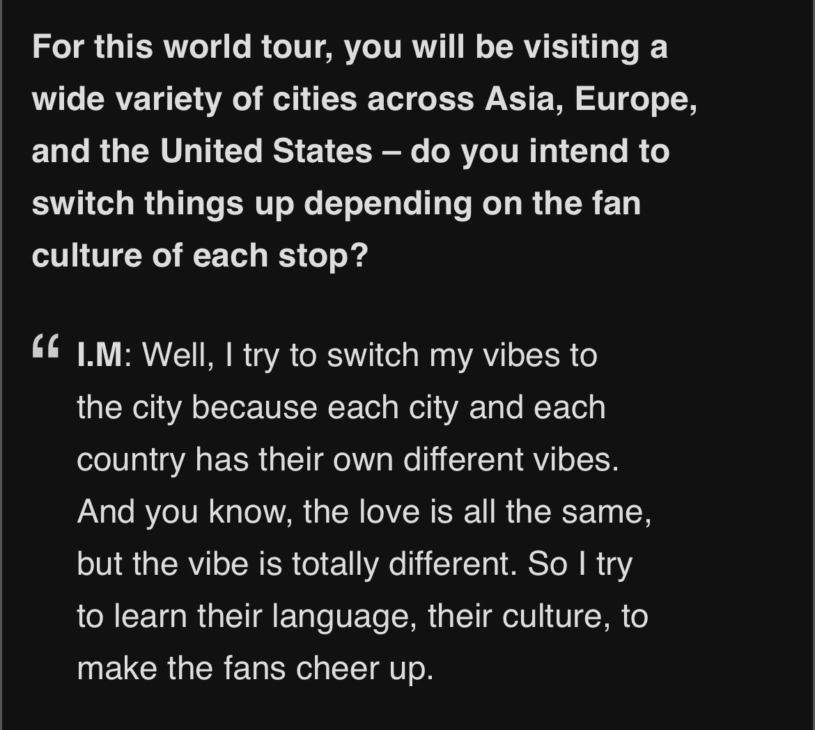 [#wwmx_im]

Make sure to check out this interview with @IMxSMEK! 

Also you can get tickets at:

imnameim.lnk.to/WORLDTOUR2024

@OfficialMonstaX #아이엠