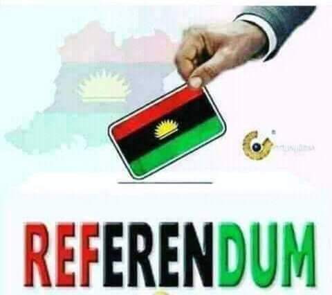 The demand of IPOB and MNK is a referendum to decide their future 

It's a right for all indigenous people, Biafrans included 

Nigeria govt and their cohorts should understand that and do the needful 

#BiafraReferendum #FreeMaziNnamdiKanu.