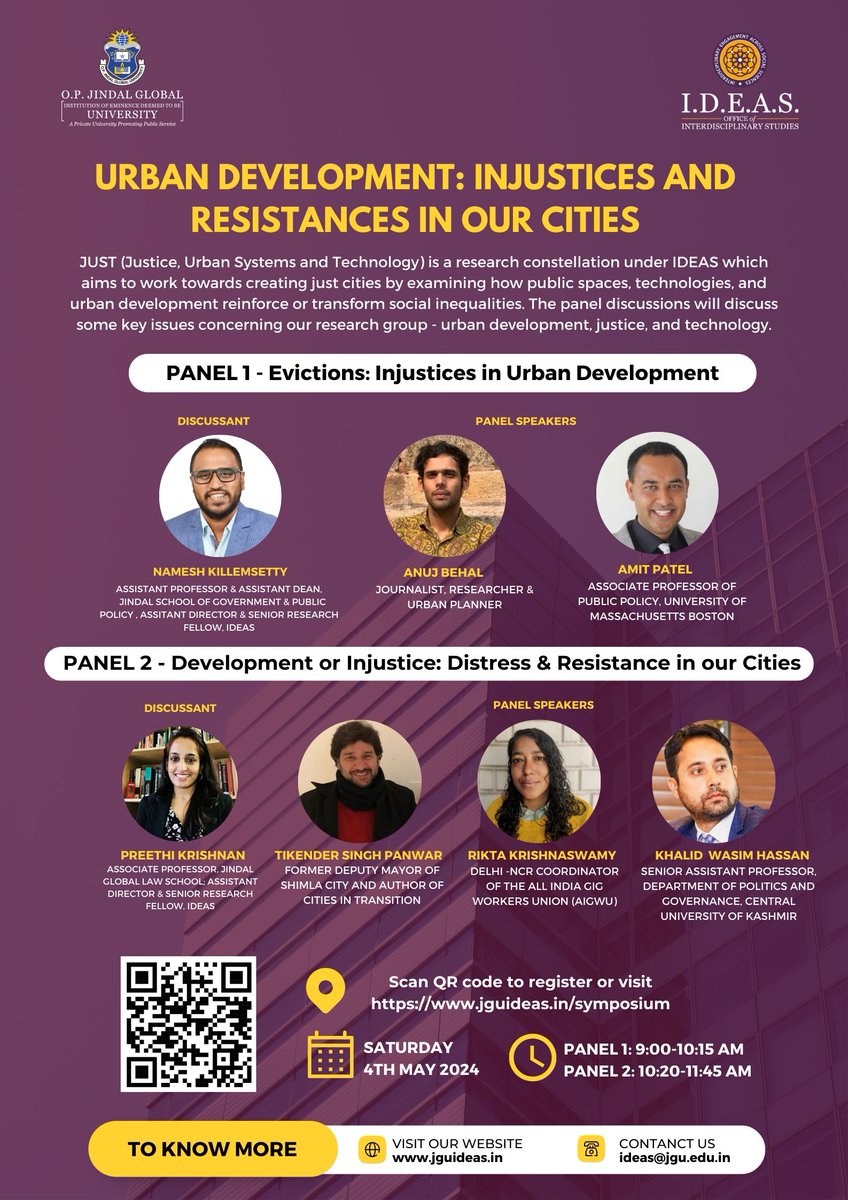 jguideas's tweet photo. How do public spaces reinforce or resist the reassertion of social inequalities? Join @Anuj__Behal, @Patel_AmitV, @namesh124 , @krishnan_pree, @aigwu_union, @tikender for some interesting discussions on 4th May. 
https://t.co/UHNX7eLrKd https://t.co/MsMMGsH0qB