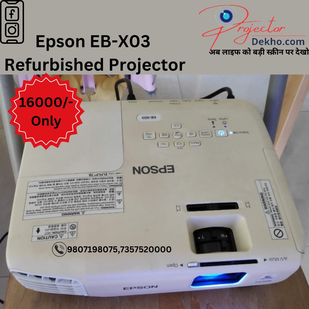 ProjectorDekho's tweet photo. 🎬 Dive into a world of stunning visuals with our refurbished Epson EB-X03 projector, now available with https://t.co/L7Bg146E2A!

Transform any space into a cinema-quality experience with vibrant colors and sharp clarity. Whether you're binge-watching your favorite series. https://t.co/ZaplJ3FZMB