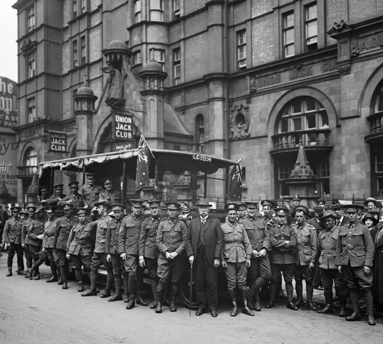 On #AnzacDay today we honour our Aussie and Kiwi comrades. This picture is of Australian troops, staying at the Union Jack Club, we believe taken in 1915. Who knows what heroism and horrors followed. Have a great day friends!