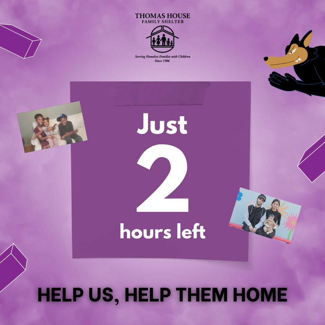 Only 2 hours left to donate to Help Them Home! ⏰ Time is running out to make a real impact on the lives of our families. Your support can provide the resources they need to thrive. Don’t miss your chance to change lives and help us reach our goal. Donate now! 💙 ​ ​ #THFS