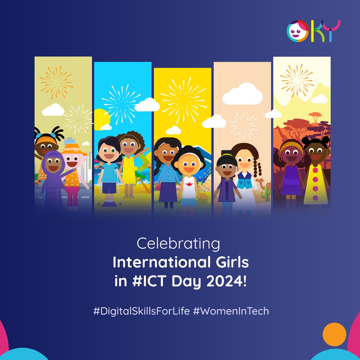 Celebrating all the girls who co-created and shaped a wonderful digital solution that works for them! 
Today on #GirlsinICTDay, local #Oky versions help girls manage their #periods &amp; #menstrualhealth.

#ReproductiveHealthCare #femtech #CSurge #DigitalSkillsForLife #WomenInTech