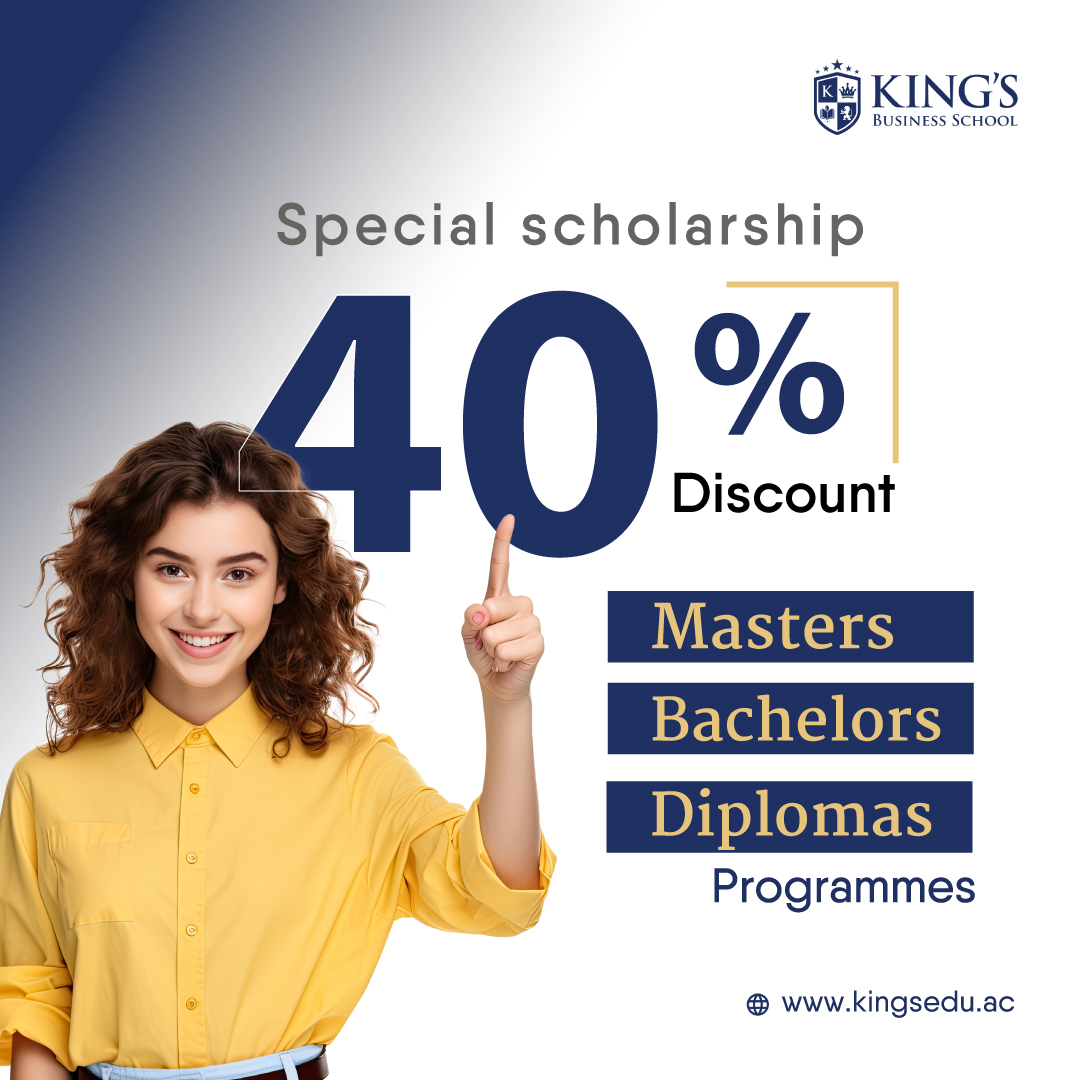 Exciting news! Take advantage of our special scholarship offer and embark on your educational journey with a 40% discount on Masters, Bachelors, and Diplomas. Apply now : kingsedu.ac/programs/
#masterdegree #bachelorsdegree #DiplomaCourses #ScholarshipOpportunity