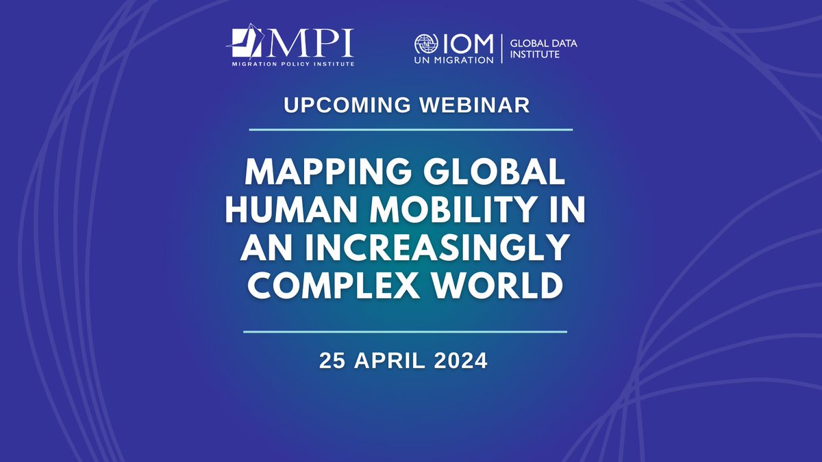 ⏰It's almost time! Join us today 1000 (EDT) | 1500 (BST) | 1400 (CEST) Report launch by @UNmigration @IOM_GDI @MigrationPolicy that uses @DTM_IOM data to explore post-pandemic mobility.

🎙️@daniels_ugochi @Koko_Warner @SeleeAndrew @meghan_benton + more

➡️bit.ly/humanmobility4…