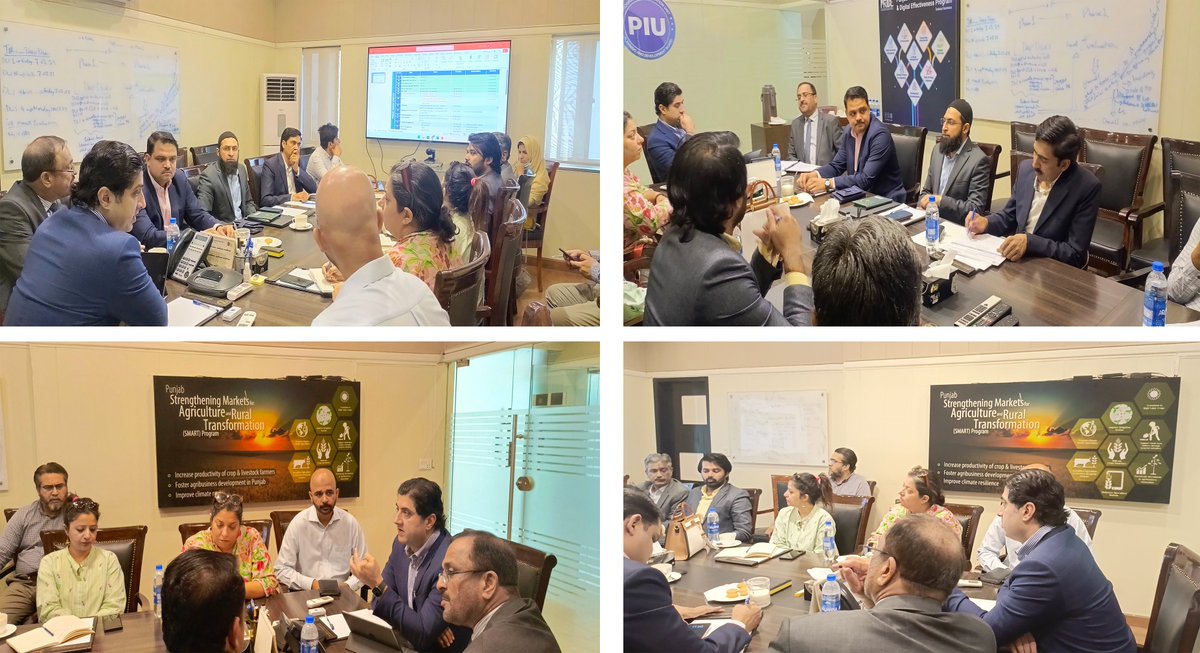 Pride_GoPb's tweet photo. A meeting on communication strategy of #PrideProgram funded by the @WorldBank was held at Program Implementation Unit - P&D Board, Punjab under the chairmanship of Program Director, #PIU, @PnD_Punjab . The meeting was convened to plan a way forward to disseminate success stories under #PRIDE Program and improved engagement with stakeholders and implementing departments of @Pride_GoPb program.
The meeting was attended by Mr. Shiraz Hussain, Director (Dev) , Board of Revenue, ( @BoardRevenue ) , Mr. Mohsin Fida, Assistant Director Punjab Revenue Authority ( @PunjabRevenue ) , Mr. Muhammad Saleem Sheikh, System Analyst, Excise, Taxation & Narcotics Control Punjab ( @ETNCDGOP ) , Mr. Sheharyar Hashim, Project Financial Specialist, #PFMU, #financedepartment , Ms. Marryam Daud, Project Coordinator, #PPRA, Mr. Shahid Latif, Deputy Secretary (Dev), Local Government & Community Development Department, ( @lgcddpunjab ) , Mr. Ashaq Tiwana, Sr. Program Manager, Punjab Information Technology Board ( @PITB_Official ), and M/S #CreativeJunction (Pvt.) Ltd .