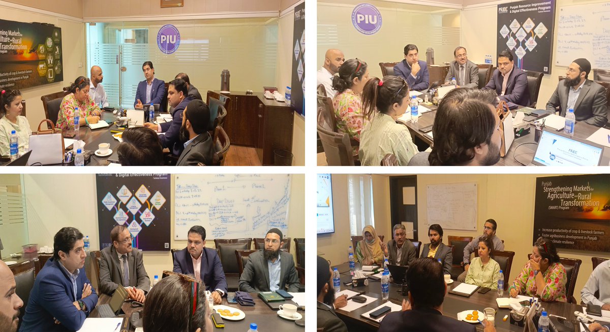 Pride_GoPb's tweet photo. A meeting on communication strategy of #PrideProgram funded by the @WorldBank was held at Program Implementation Unit - P&D Board, Punjab under the chairmanship of Program Director, #PIU, @PnD_Punjab . The meeting was convened to plan a way forward to disseminate success stories under #PRIDE Program and improved engagement with stakeholders and implementing departments of @Pride_GoPb program.
The meeting was attended by Mr. Shiraz Hussain, Director (Dev) , Board of Revenue, ( @BoardRevenue ) , Mr. Mohsin Fida, Assistant Director Punjab Revenue Authority ( @PunjabRevenue ) , Mr. Muhammad Saleem Sheikh, System Analyst, Excise, Taxation & Narcotics Control Punjab ( @ETNCDGOP ) , Mr. Sheharyar Hashim, Project Financial Specialist, #PFMU, #financedepartment , Ms. Marryam Daud, Project Coordinator, #PPRA, Mr. Shahid Latif, Deputy Secretary (Dev), Local Government & Community Development Department, ( @lgcddpunjab ) , Mr. Ashaq Tiwana, Sr. Program Manager, Punjab Information Technology Board ( @PITB_Official ), and M/S #CreativeJunction (Pvt.) Ltd .
