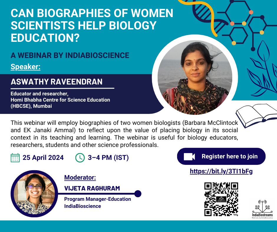 Happening TODAY! Register here to join us in this interactive session: 
us06web.zoom.us/meeting/regist… 

#WomeninScience #DEI #Education #Biology