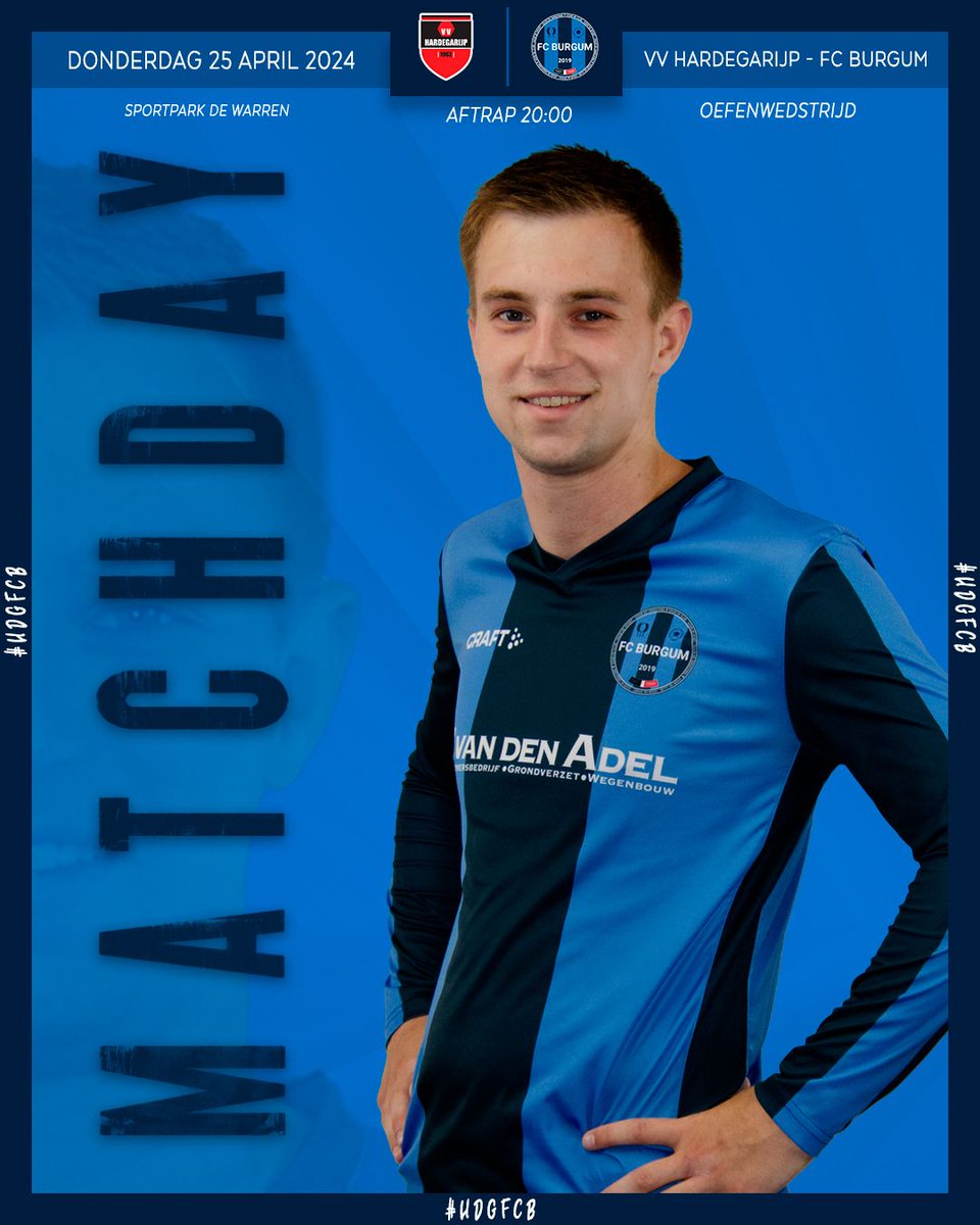 𝗩𝗔𝗡𝗔𝗩𝗢𝗡𝗗 𝗗𝗘 𝗢𝗘𝗙𝗘𝗡𝗗𝗘𝗥𝗕𝗬🔥⚽️

Om 20:00 uur trappen we af op Sportpark de Warren om het in een vriendschappelijke derby op te nemen tegen <a href="/vvhardegarijp/">vv Hardegarijp</a>!🤝🏻

#HDGFCB 

[1/2]