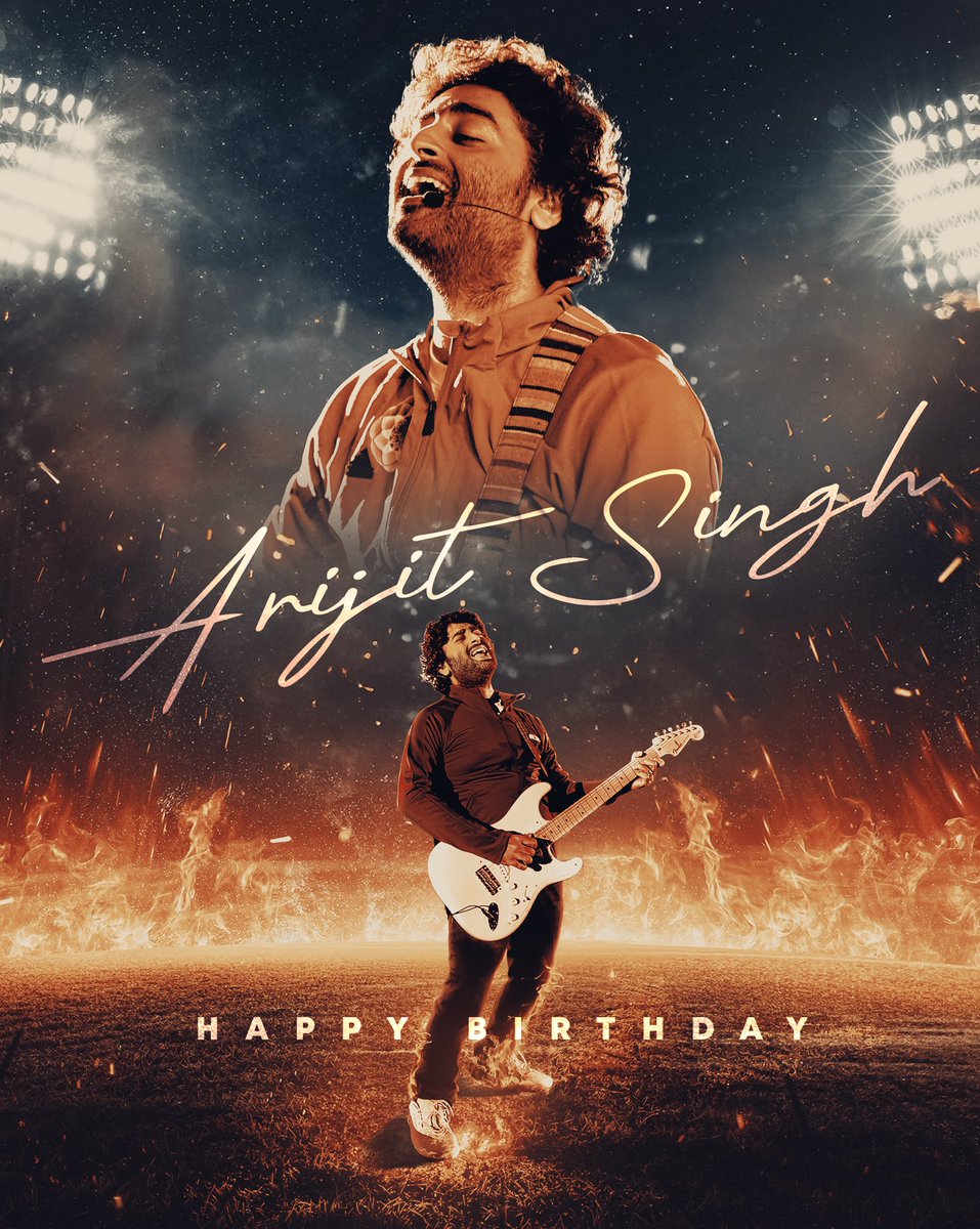 To the man who makes millions swoon, Happy Birthday, @arijitsingh! Your voice is a gift that keeps on giving and we're grateful to be a part of your musical journey. Here's to another year of setting the music world on fire. #tmtalentmanagement #arijitsingh #happybirthday