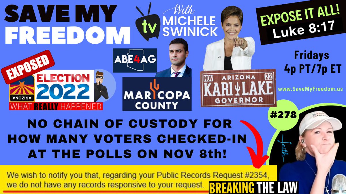 AZ Maricopa County Election Fraud of Nov 8th 2022 is real! Michele Swinick @EverythingHomeT and Leo @LCDLAW1 EXPOSED The Election System Operation. They have all the EVIDENCE. American Patriots If We DON’T Have Legitimate Elections, We DON’T Have A Real Country. If Only…