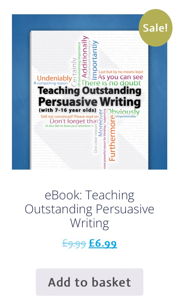 On sale. Persuasive writing is out as a PDF download - £6.99 for a limited time. Packed with practical ideas for the classroom #literacy #primary #educhat #writing