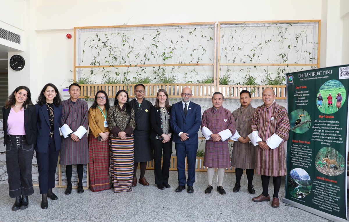 The CEO of of the @theGEF Carlos Manuel Rodriguez, visited Bhutan Trust Fund for Environmental Conservation (BTF) secretariat for a brief meeting on Wednesday. The CEO discussed about future collaboration and partnerships for environmental conservation.