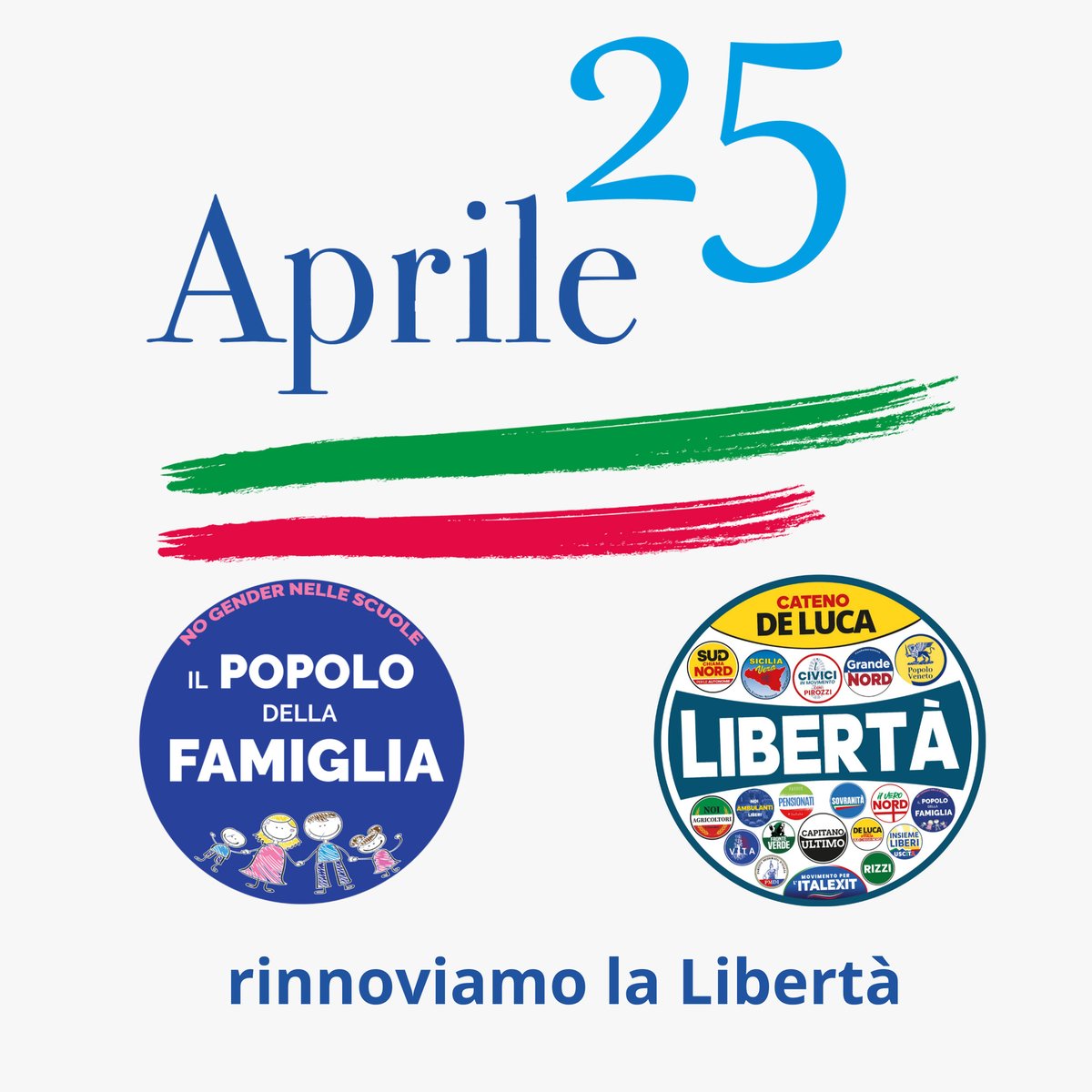 dimatgab's tweet photo. #25Aprile #PopolodellaFamiglia #Libertà https://t.co/iQ1JE4bz1O