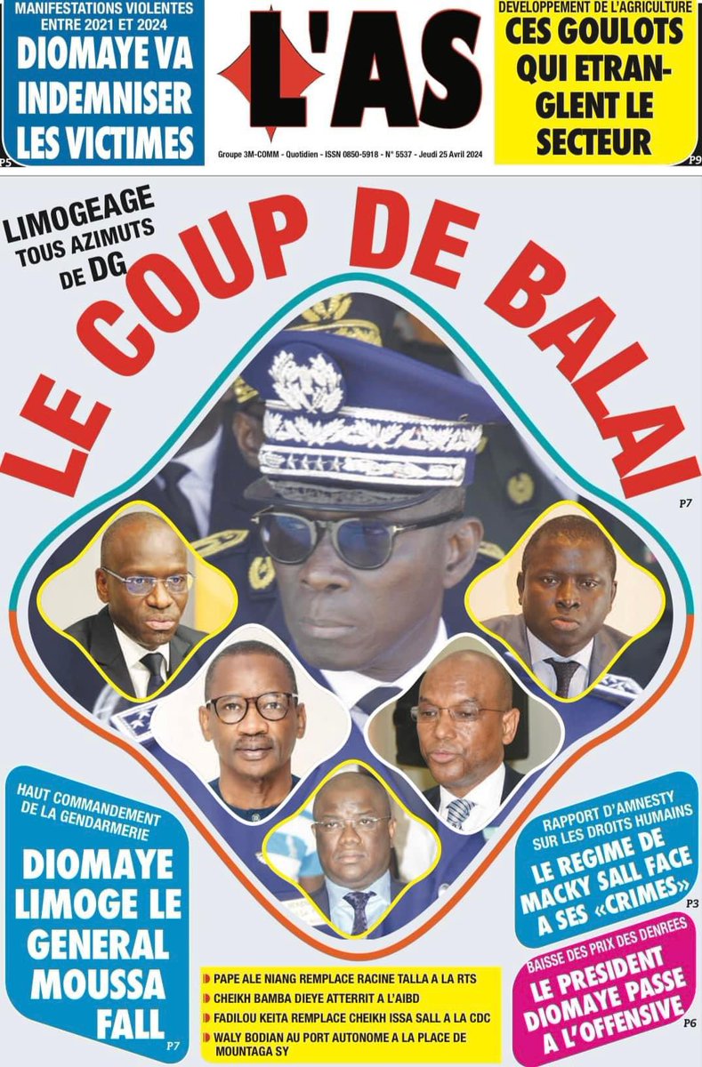 23mkandji's tweet photo. Revue des titres oh combien jouis**sif today! #MoussaFall viré, limogé 😍! Cheikh Issa Sall def**enestré 🤣! Mamour Diallo mou Adji Sarr mou saleté mi aux e**gouts 😝! Que c’est beau! @evelinediatta90 @DorcelusBiraam Eh Allah merci 🙏🏾 https://t.co/YnOfAJ5y4m