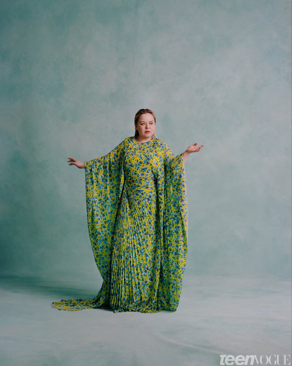 Obsessed with this Balenciaga dress on Nicola Coughlan featured in Teen Vogue. It is everything I love, floaty, romantic, floral, dramatic sleeves, and caftan adjacent.