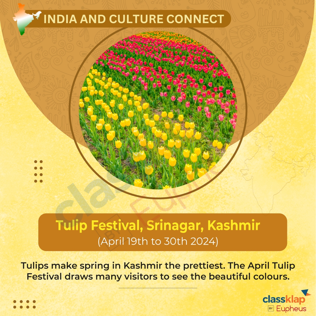 Celebrate the arrival of spring with a burst of tulip colors at the Tulip Festival in Srinagar, Kashmir!
.
.
#india #culture #awareness #education #NCF #NEP #children #schools #values #classklap #classklapbyeupheus #teachers #21stcenturyskills #Heritage #Mindfulness