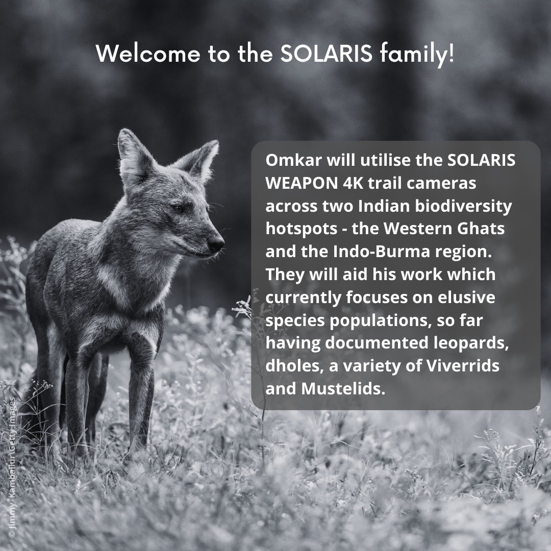 Congratulations @bombaybushfrog ! We are sending you two SOLARIS WEAPON 4K trail cameras! 🏆📸 We look forward to expanding SOLARIS’ community in India, starting with you! Can’t wait to see all the species our trail cams capture across the Western Ghat & the Indo-Burma region.