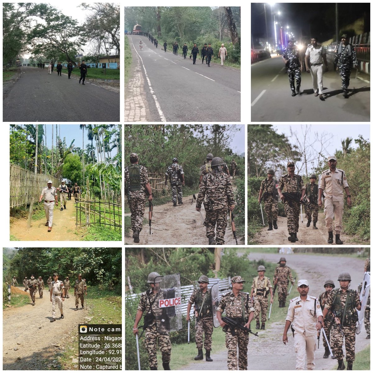 Area domination and foot patrolling conducted by Karbi Anglong Police with CAPF in view of forthcoming Election. @gpsinghips @HardiSpeaks @d_mukherjee_IPS @assampolice