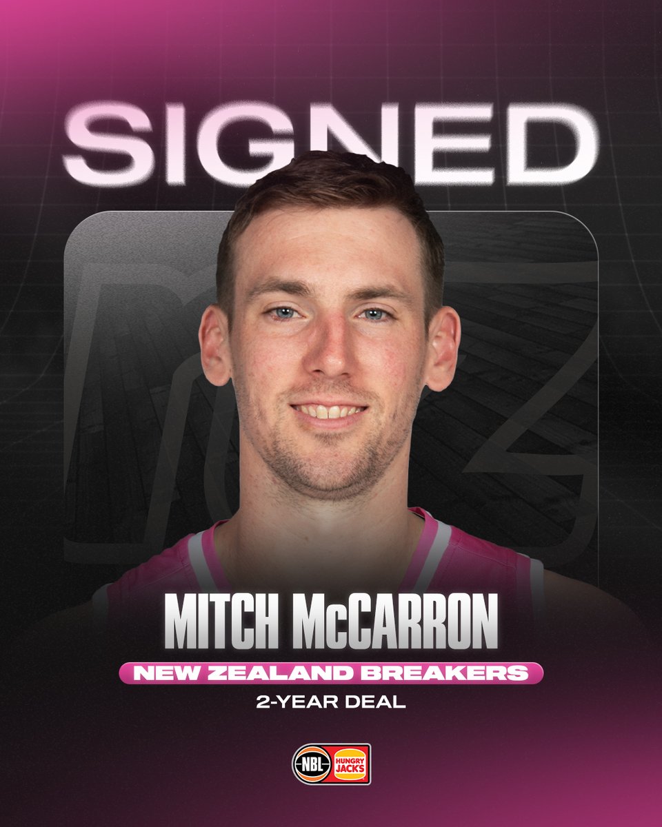 SIGNED ✍️ Mitch McCarron has signed a two-year deal with the @NZBreakers 👀 Read more: bit.ly/3w6kjVG