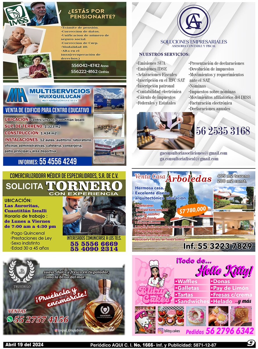 periodicoAQUI's tweet photo. #Pensiones #vendoedificio #AsesoríaContable #AsesoríaFiscal #solicitotornero #vendocasa #tequila #tododekitty #OmarTapia #AQUICUAUTITLÁNIZCALLI
Compártelo, puede ser de utilidad para alguien.
Nuestra Edición Completa en:
https://t.co/kWbE1klpoF
Omar Tapia Informa https://t.co/yHpcbfmdzb