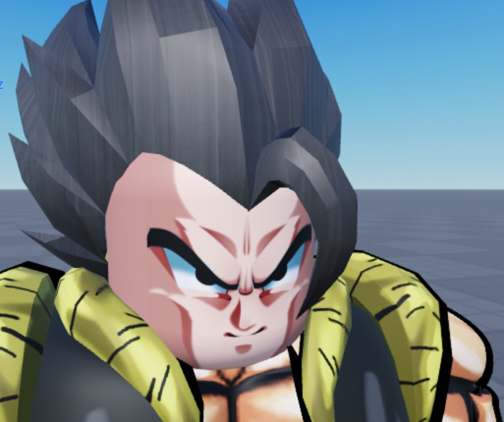 Bleebus2's tweet image. Made a face for Gogeta from DBS Broly  
"How about Gogeta?"    
 #RobloxDev #robloxart #robloxartist #roblox #RobloxArtCommissions