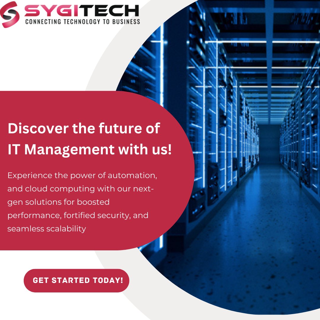 Discover the future of IT Management with us!
VIsit: bit.ly/4cf409i
.
.
#itmanagement #itinfrastructure #ITManagedServices #automation #cloudcomputing #Sygitech #thursdaymorning