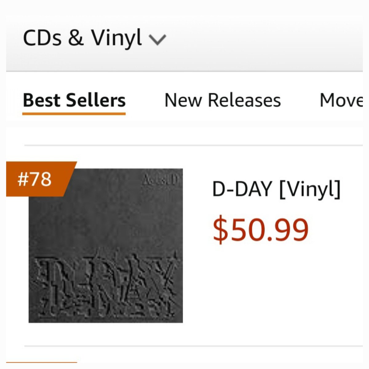 D-DAY Vinyl is currently #78 on US Amazon's CDs & Vinyl Best Sellers! Let's take it to #1! 🔥 BUY D-DAY VINYL WE LOVE YOU YOONGI OUR LOTUS FLOWER MIN YOONGI