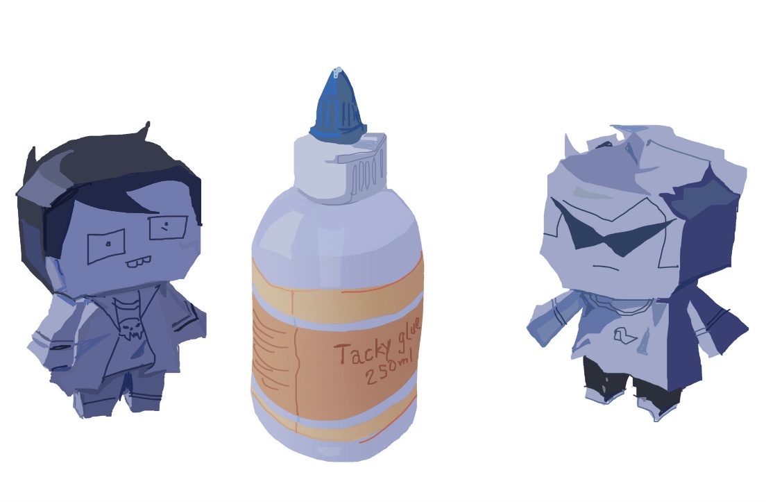 Good morning. Drawing I did of my DirkJake paper crafts #Homestuck