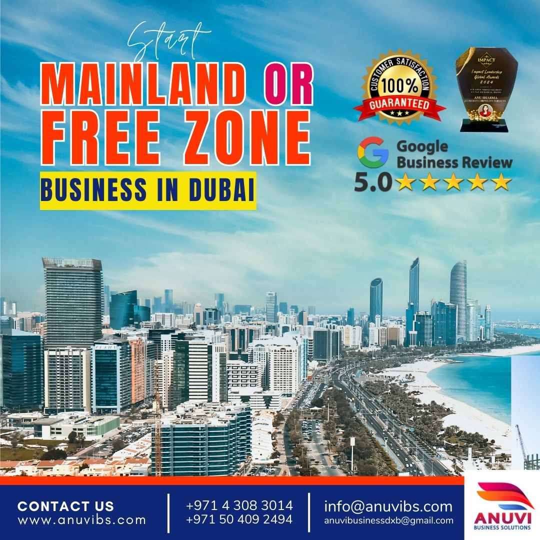 We value the opportunity to work with you mutually in your plan to set up new Company/Business in Dubai mainland or any Free Zones in UAE.

Contact us now!
Email: info@anuvibs.com or Call / WhatsApp +971 50 409 2494

#companysetup #businessstartup #license #dubai #company #uae