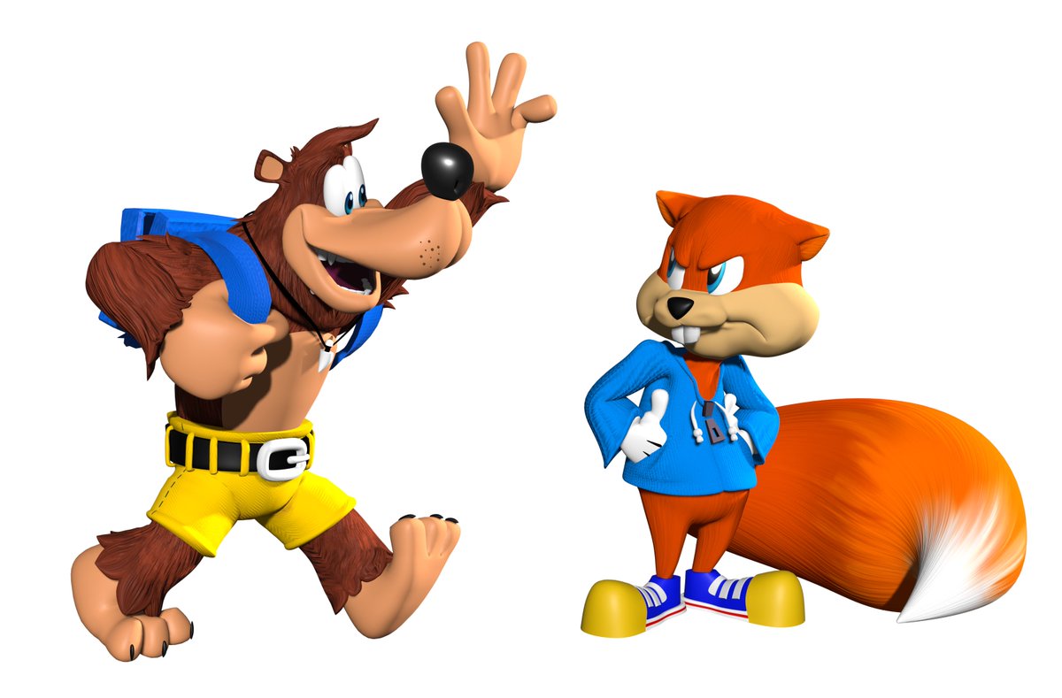 Banjo and Conker (again) #Blender3D #BanjoKazooie #Conker