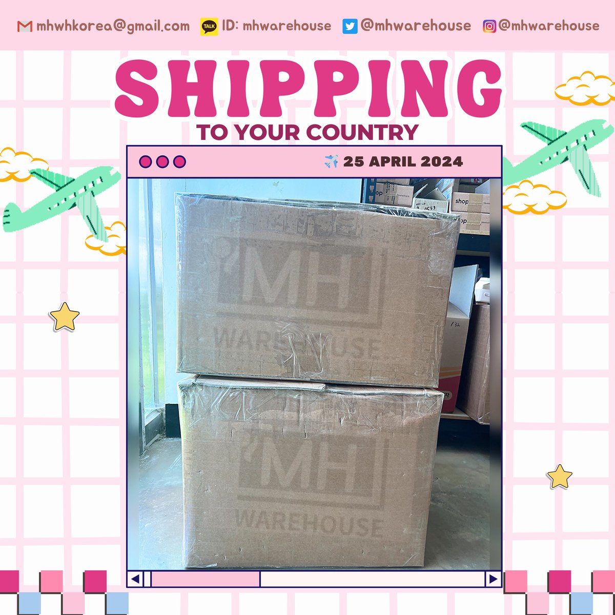mhwarehouse's tweet photo. 25.04.24 - Shipping To:
🇮🇩Indonesia
Shop from Korea, Ship Worldwide with #MHwarehouse services!
💌Korean kr warehouse consol address kaddy proxy forwarding kpop trade go blackpink qot jennie bts straykids illit jungkook ador hybe nct lisa https://t.co/JHkFOx0yrv