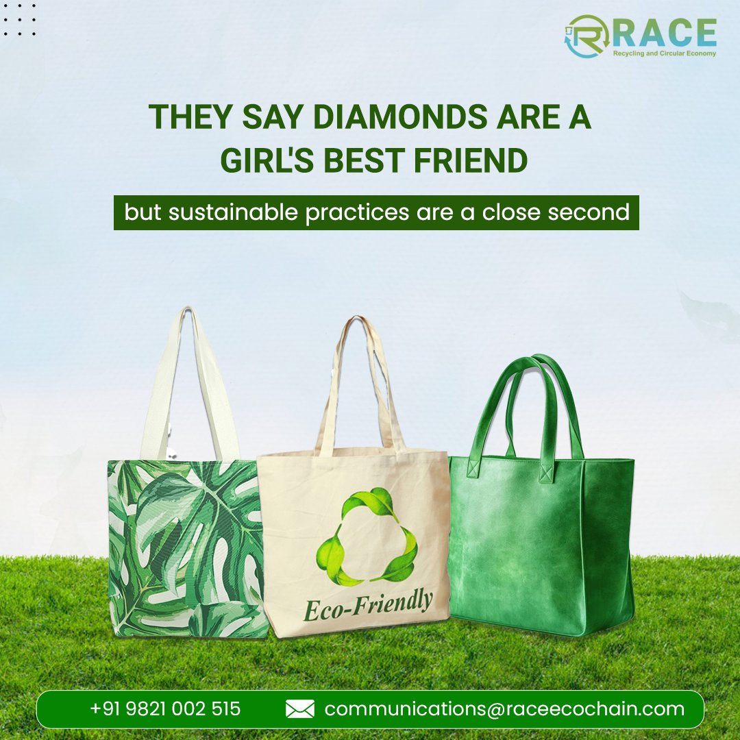 Move over diamonds, there's a new best friend in town: sustainable practices!

Taking care of the planet doesn't have to be a chore. It can be as fun and rewarding as finding the perfect handbag. Plus, it's good for your karma and the future!

#RaceEcoChain #SustainableLivingBFF