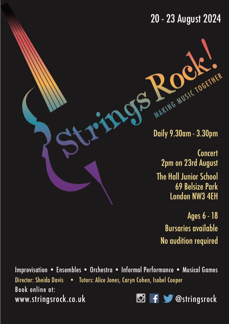 stringsrockuk's tweet photo. We’re back @thehallschool for more fun in August! 
#strings #violin #viola #cello #violoncello #kids https://t.co/zUPhiLywbR