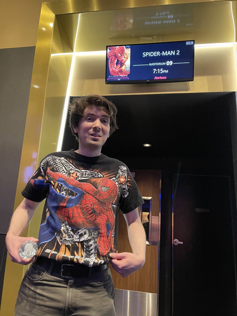 Seeing Spider-Man 2 at the same theater with the same shirt on 20 years later was a great experience, favorite film
