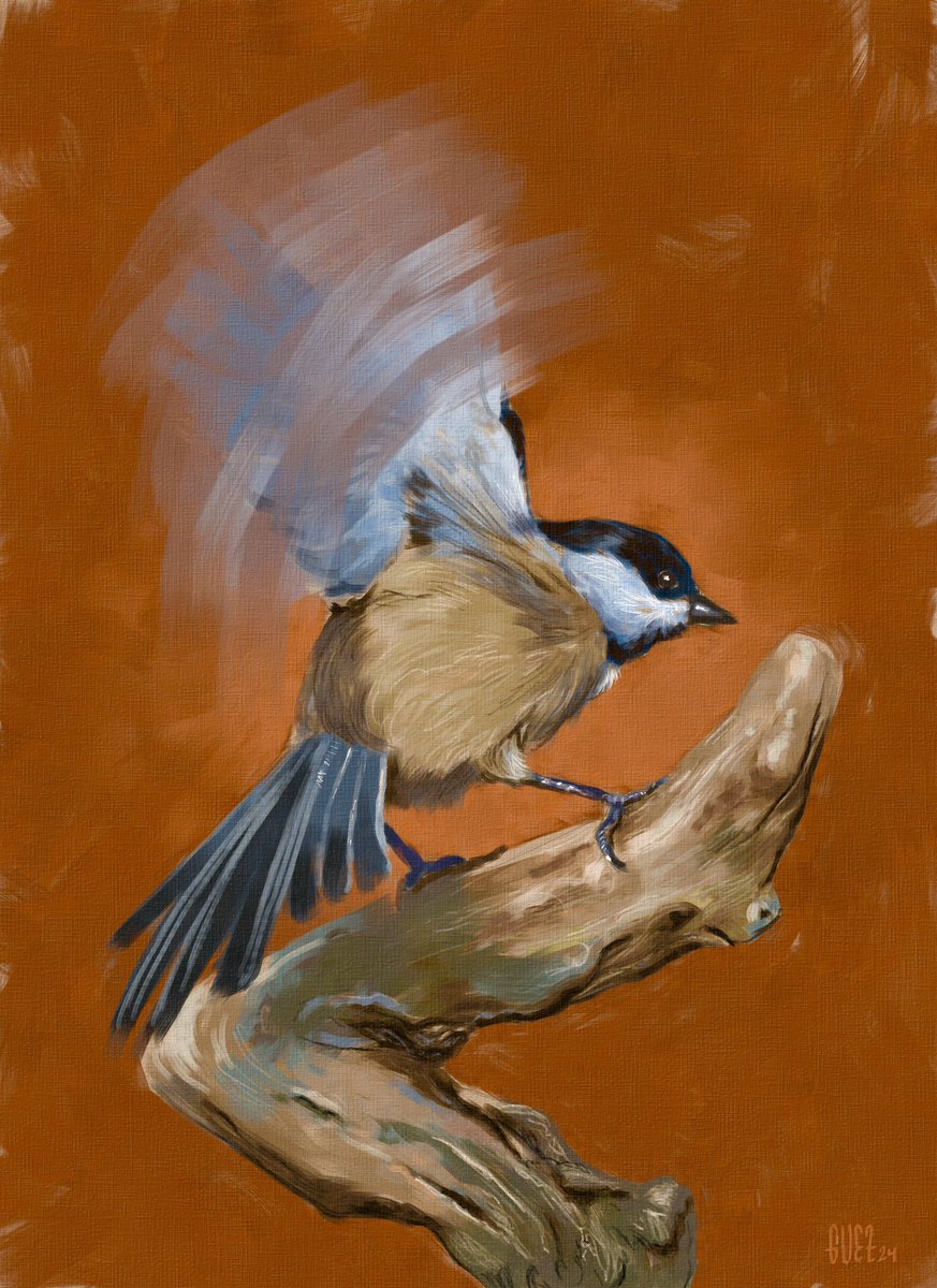 Painting I did of a Bird found on Pinterest. @CorelPainter  @wacom
