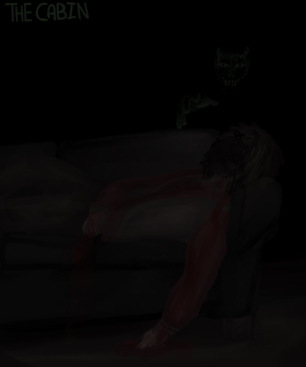 // slight blood, horror themes (face in back)
}The cabin{
This was rushed erm
.
[#genlossweek2024 #1YEAROFGENLOSS #ranboofanart #genloss #genlossfanart #generationlossfanart]