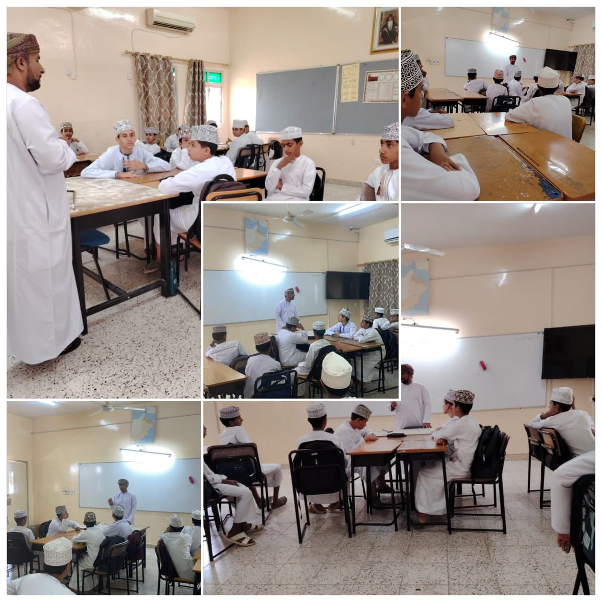 (تنظيم الوقت والاستذكار الجيد للامتحانات)  برنامج توجيهي نفذه الأخصائي الاجتماعي علي الصوافي والأستاذ موسى الشرجي معلم أول لغة عربية لطلاب الصف السابع.