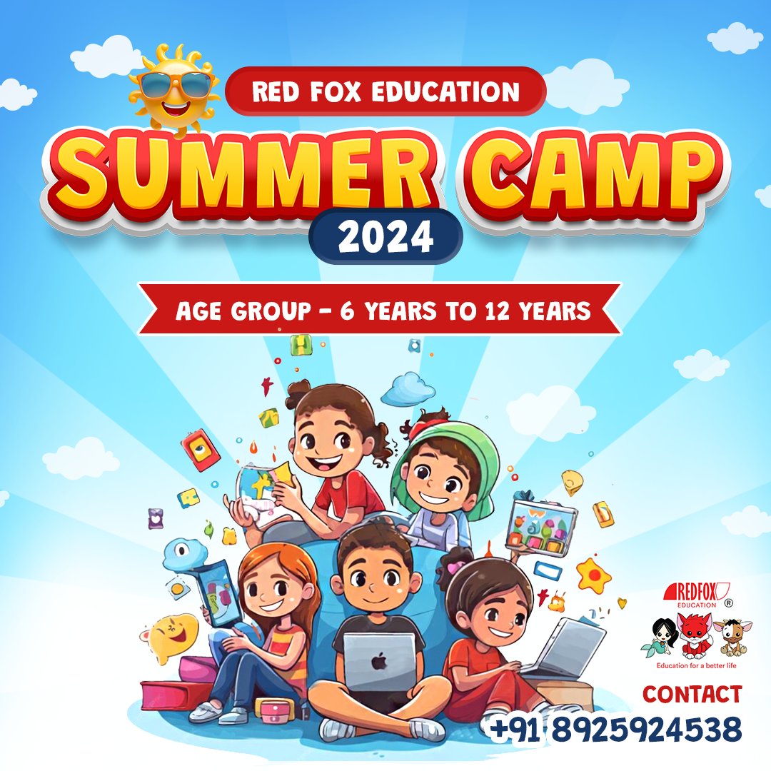 'Summer camp 2024' is launched by Red Fox Education on 29.04.2024 - 03.05.2024 Visit - redfoxeducation.com/products/summe… For more information Download REDFOXEDUCATION mobile app : GooglePlay:bit.ly/31lO56z​ AppStore:apple.co/39UxPwl Contact No: +91 8925924538 #SummerCamp