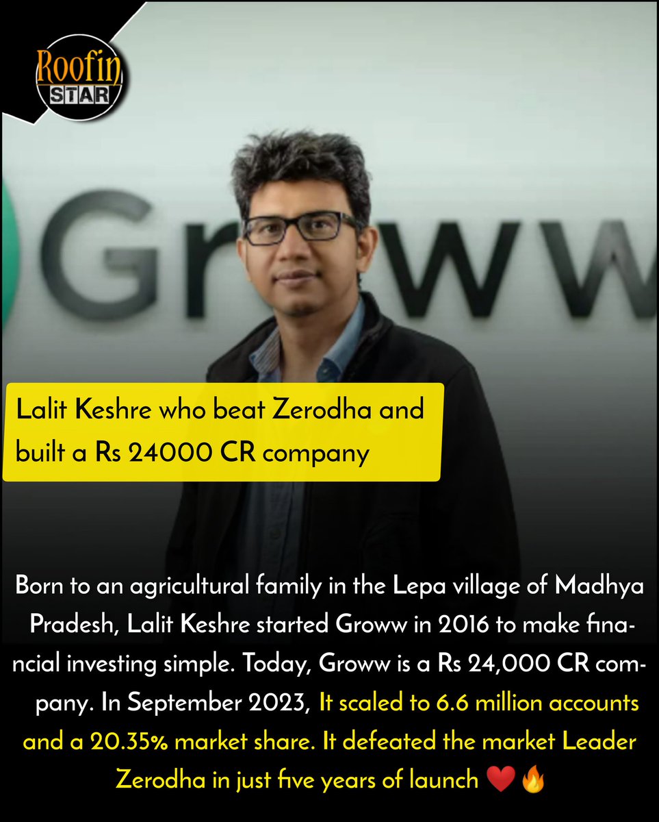 This man ❤️🔥
#Groww #LalitKeshre