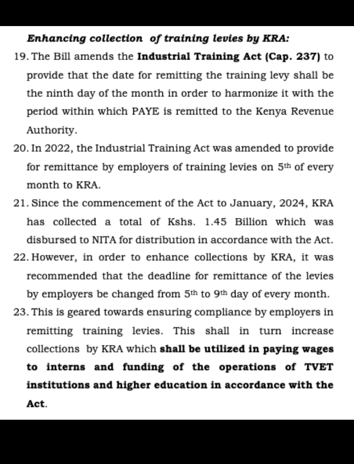 The Industrial Training Act has been amended and the date for remitting the NITA levy will be the 9th day of the month and not the 5th 
We can assist, reach out to us via email at info@taxplan.co.ke, Tel: 0721587039, 0733587039
#nitalevy
#kracompliance
#avoidpenalties