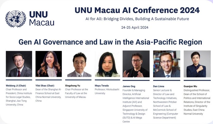 just attended UNU Macau AI Conference online from Tokyo and talked about AI Governance and Administrative Body -AI Risk Control in Japan. thank you professors for fruitful discussions!